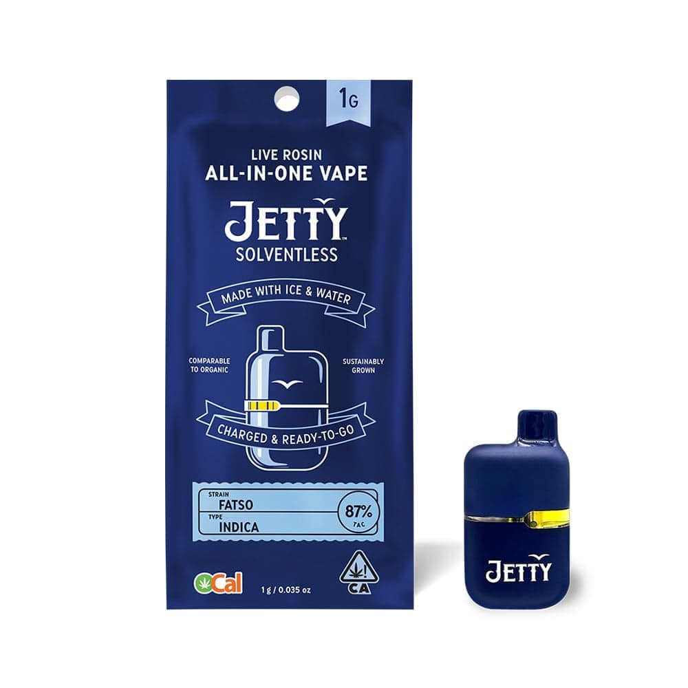 Jetty Extracts Fatso AIO Solventless - 1 Gram Vape Carts cannabis