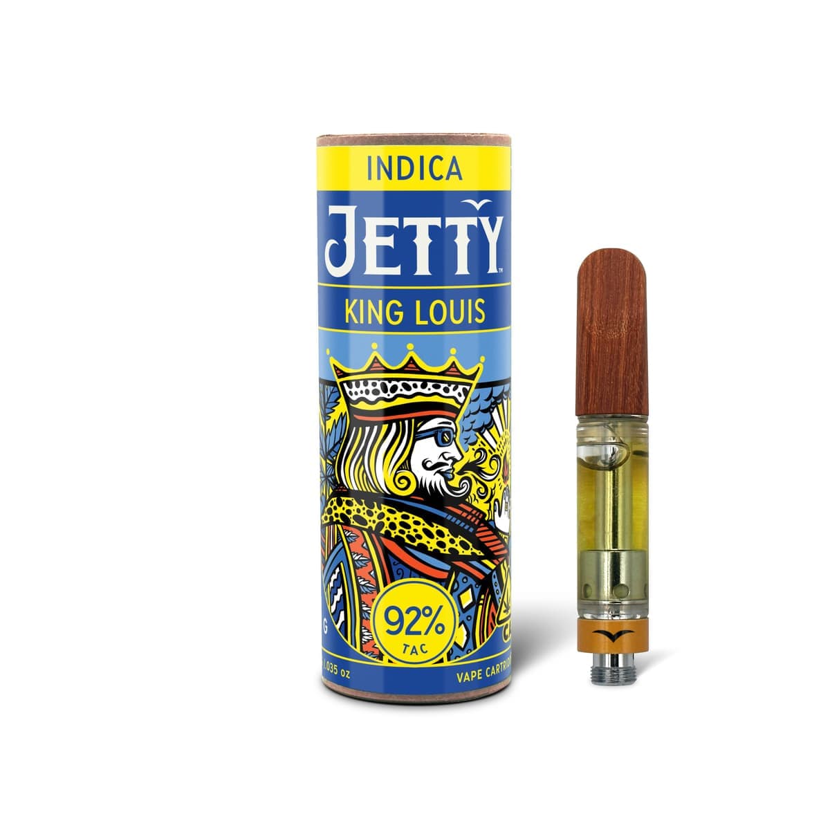 Jetty Extracts King Louis Indica Jetty Vapes - 1 Gram Vape Carts cannabis