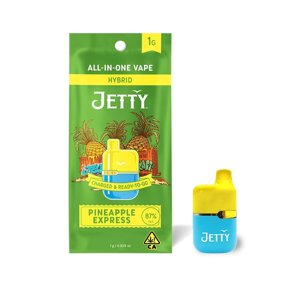 Jetty Extracts Pineapple Express AIO Mini Tank - 1 Gram Vape Carts cannabis