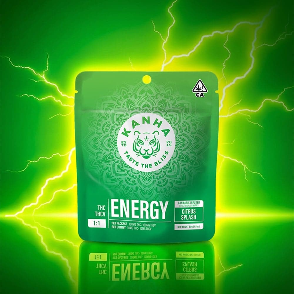 Kanha Citrus Splash Energy NANO Gummies - 100 mg Edibles cannabis