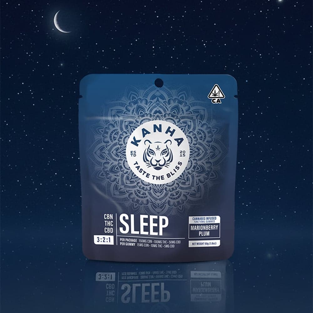 Kanha Sleep Marionberry Plum 3:2:1 NANO Gummies - 100 mg Edibles cannabis