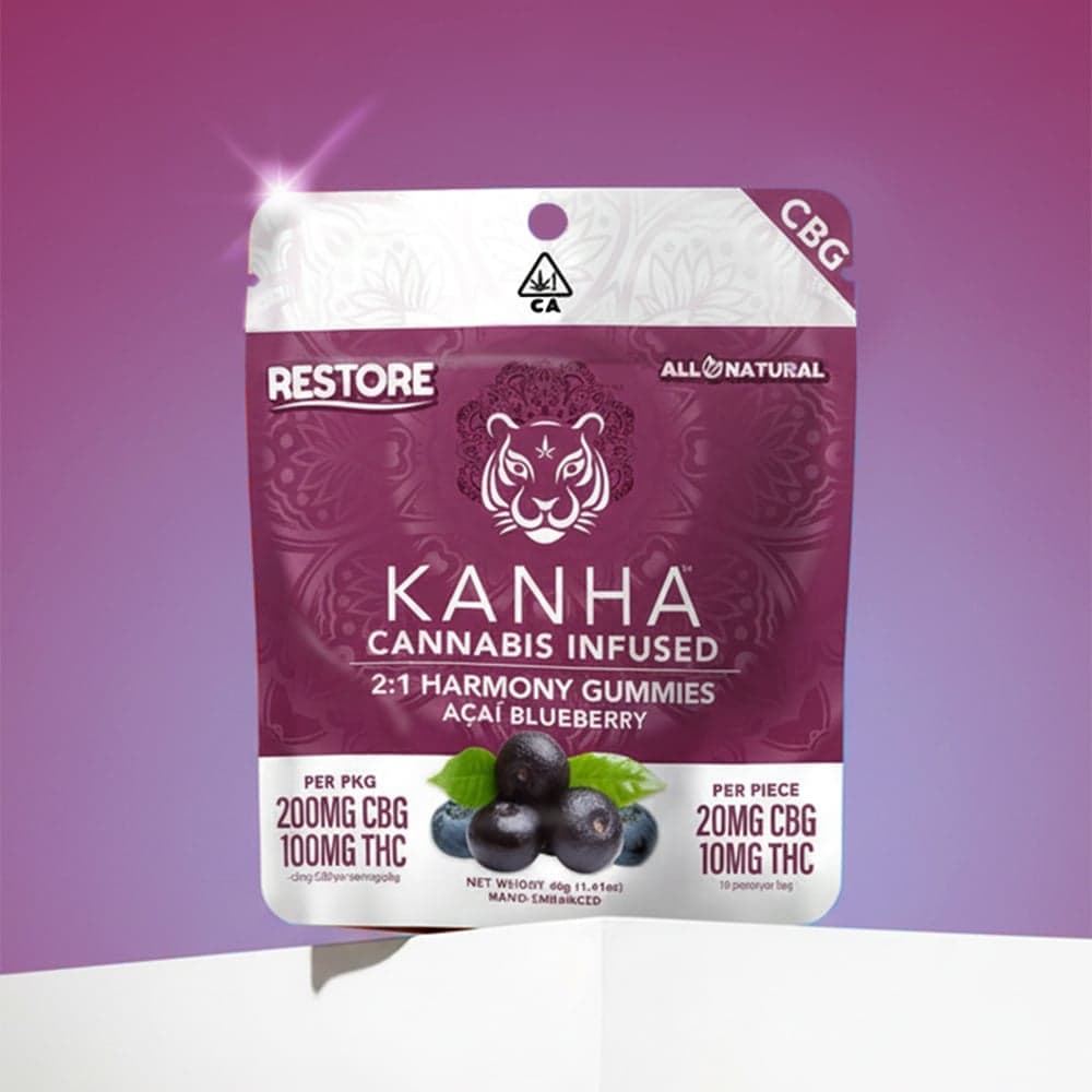 Kanha 2:1 Acai Blueberry 2:1 Gummies - 100 mg Edibles cannabis