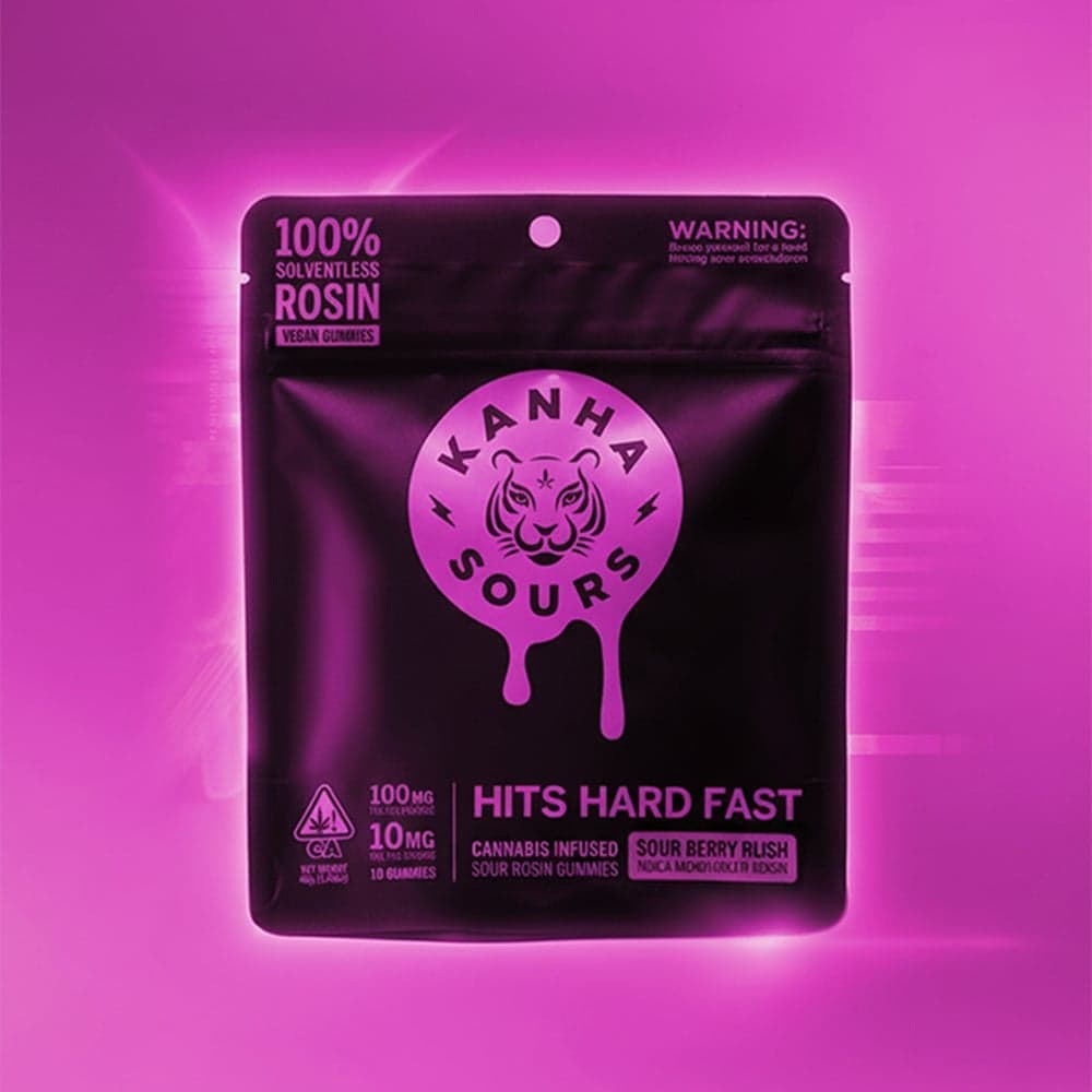 Kanha Sour Berry Bliss Nano Rosin Edibles - 100 mg Edibles cannabis