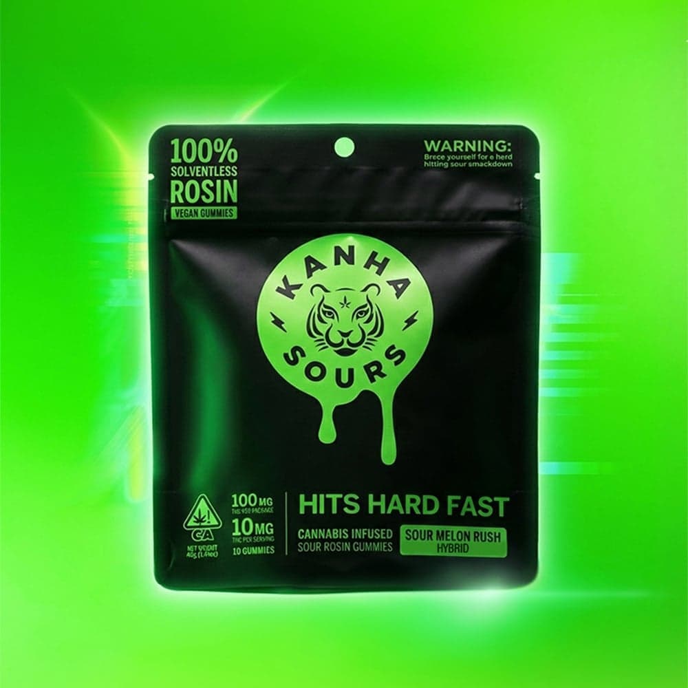 Kanha Sour Melon Rush Nano Rosin Edibles - 100 mg Edibles cannabis