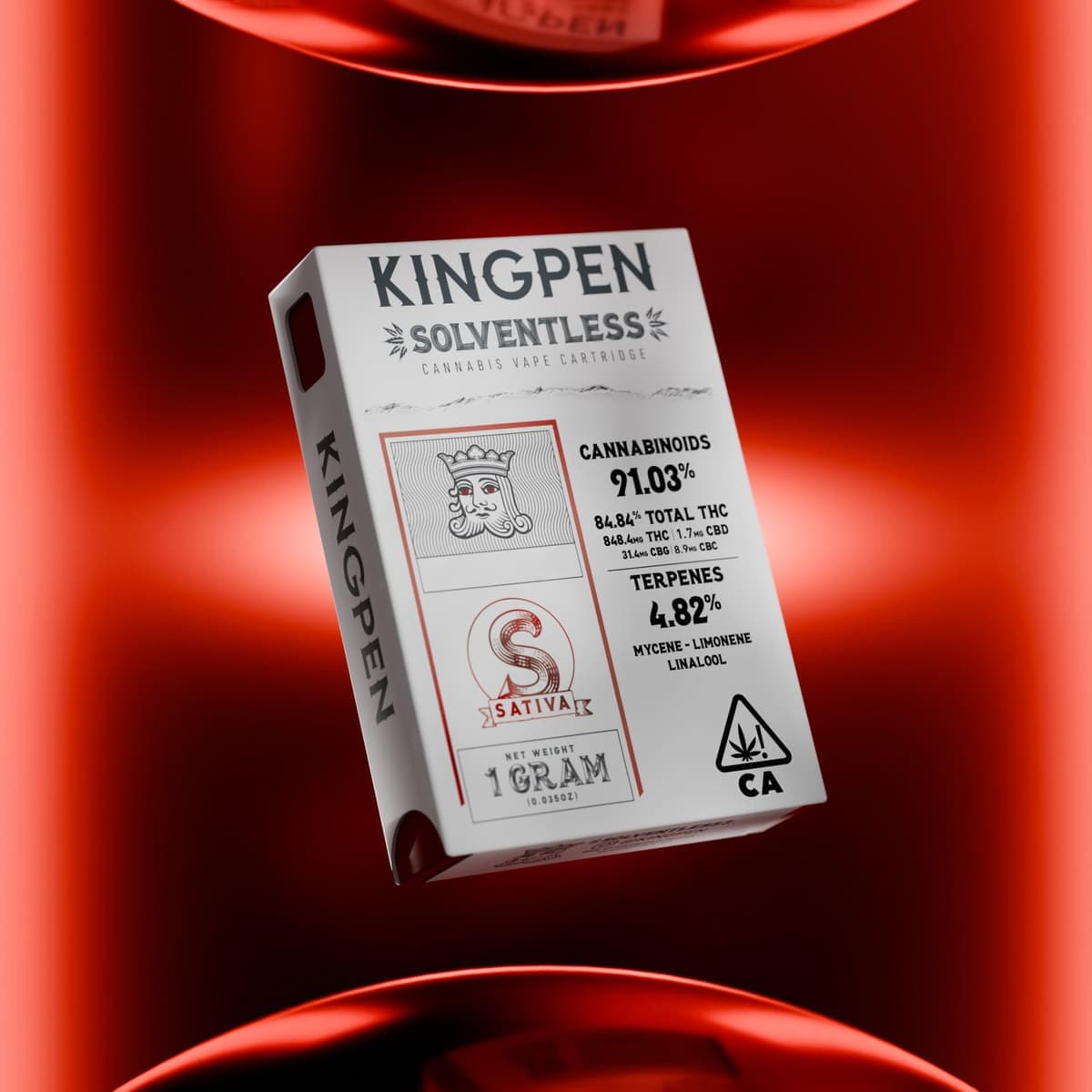 Kingpen Chocolope Cookies Solventless Vape - 1 Gram Vape Carts cannabis