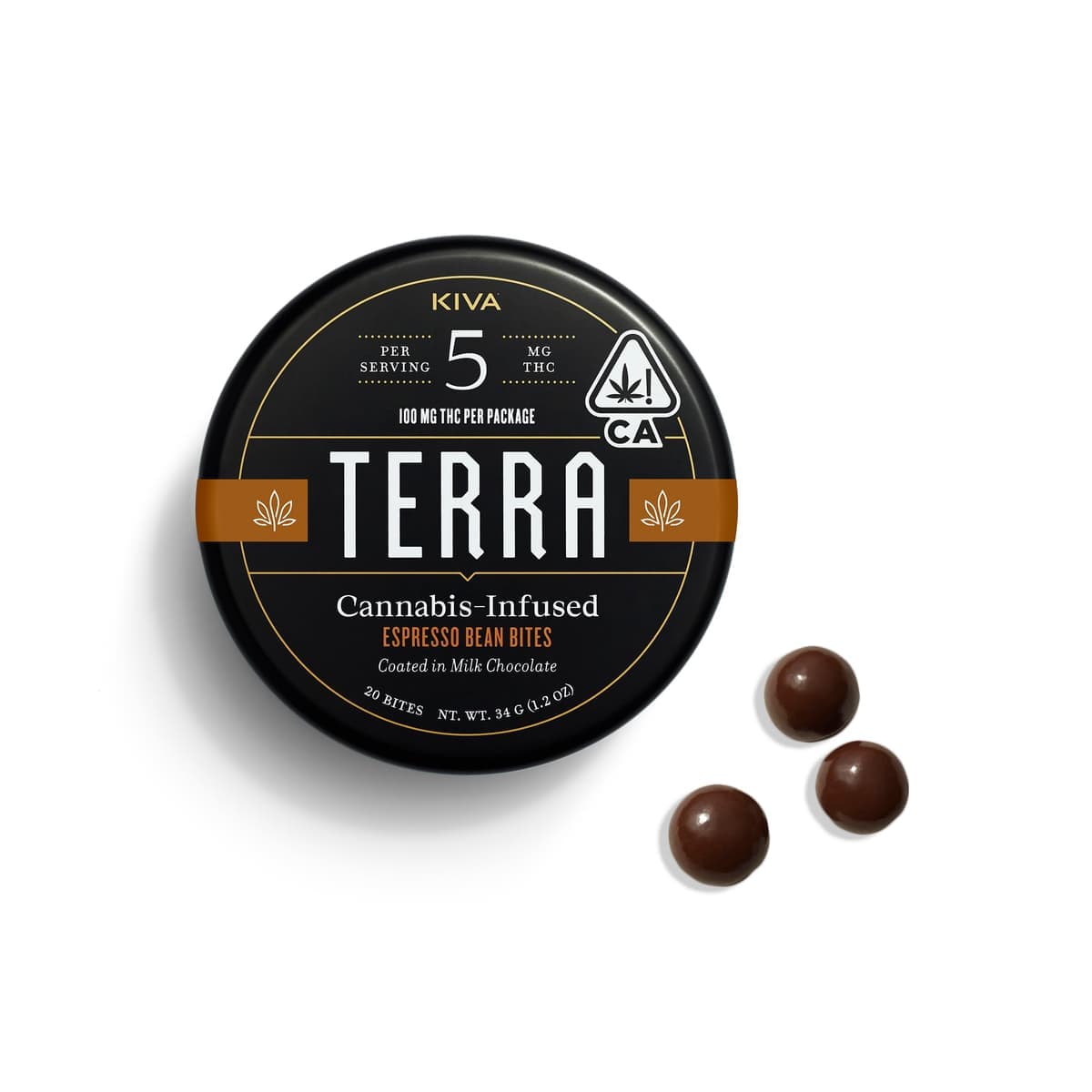 Kiva Espresso Beans Terra Bites Edibles cannabis