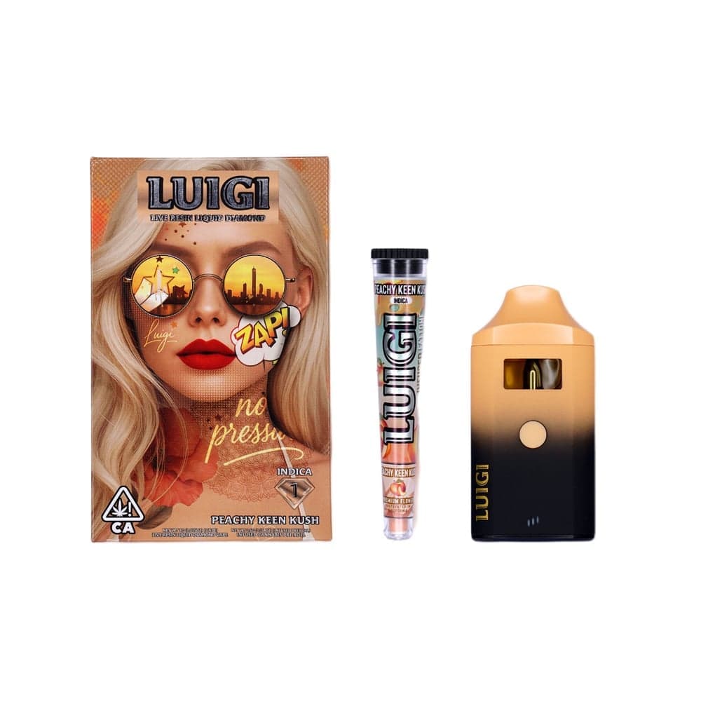 Luigi Smokin Peachy All in One V9 Vape - 1 Gram Vape Carts cannabis