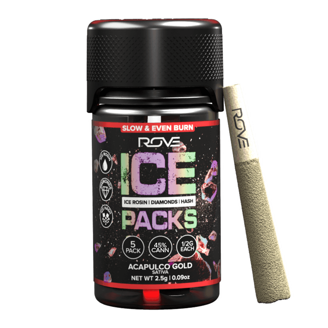 ROVE Acapulco Gold Ice Packs Prerolls - 5 Pack 2.5 Grams Pre-Rolls cannabis
