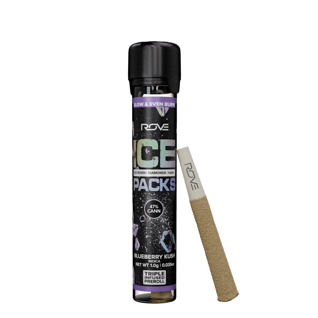ROVE Blueberry Kush Ice Packs Prerolls - 5 Pack 2.5 Grams Pre-Rolls cannabis