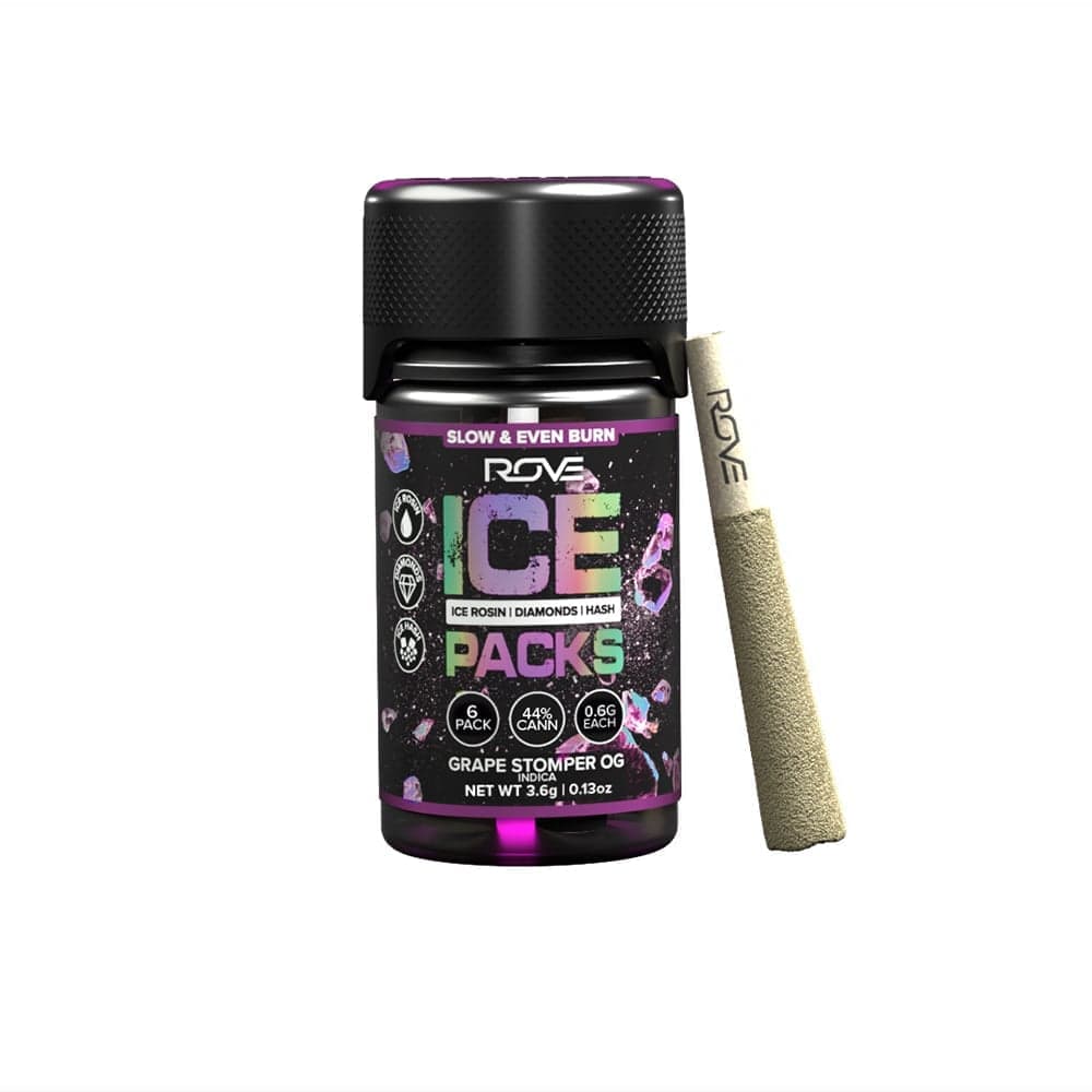 ROVE Grape Stomper OG Ice Packs Prerolls - 5 Pack 2.5 Grams Pre-Rolls cannabis