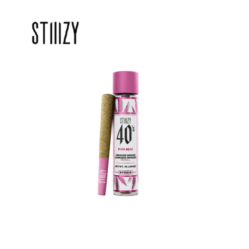 Stiiizy Pink Acai 40's Infused Prerolls - 5 Pack 2.5 Grams Pre-Rolls cannabis