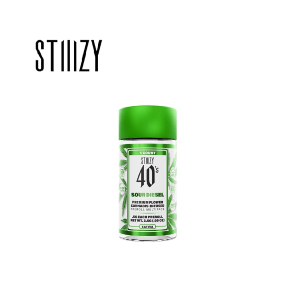 Stiiizy Sour Diesel Infused Blunts - 5 Pack 2.5 Grams Pre-Rolls cannabis
