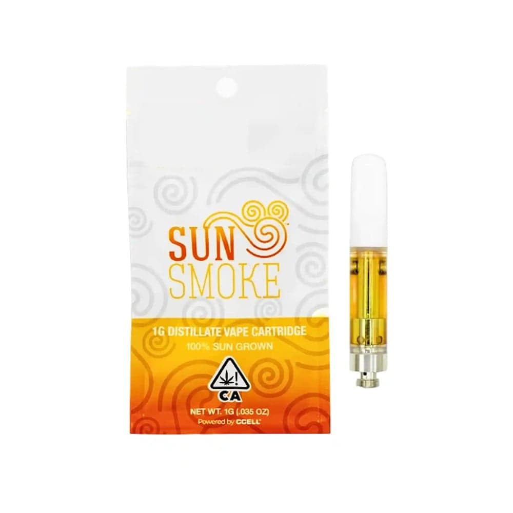 SunSmoke Maui Wowie Distillate Cartridge - 1 Gram Vapes (Cartridges) cannabis