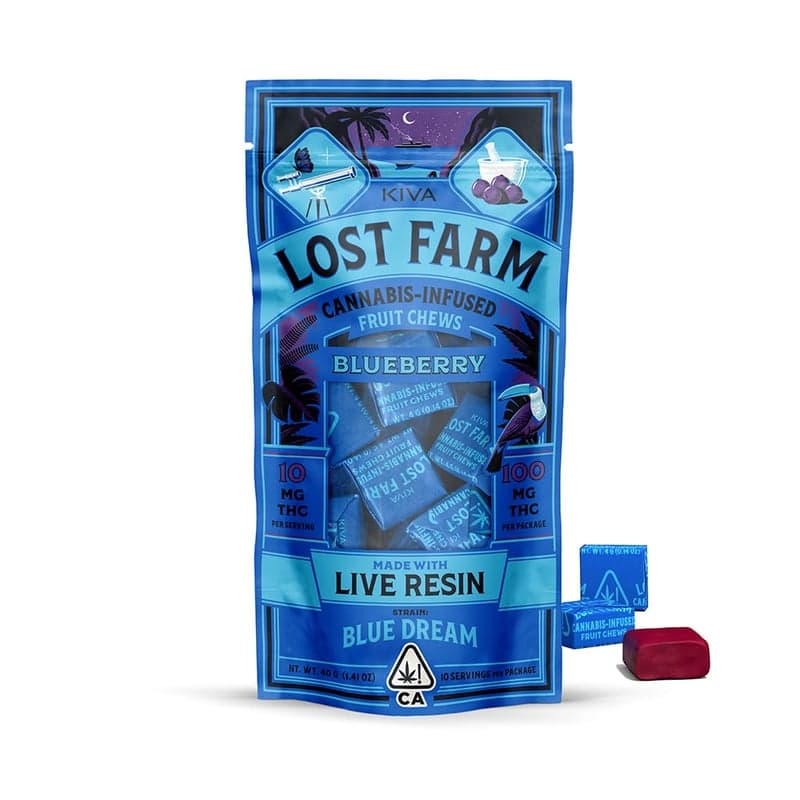 Blueberry Blue Dream Edibles by Lost Farms - Kiva, $19.00
