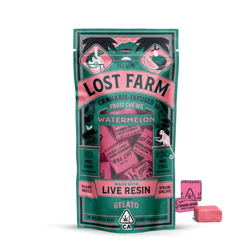 Watermelon Gelato Edibles by Lost Farms - Kiva, $19.00