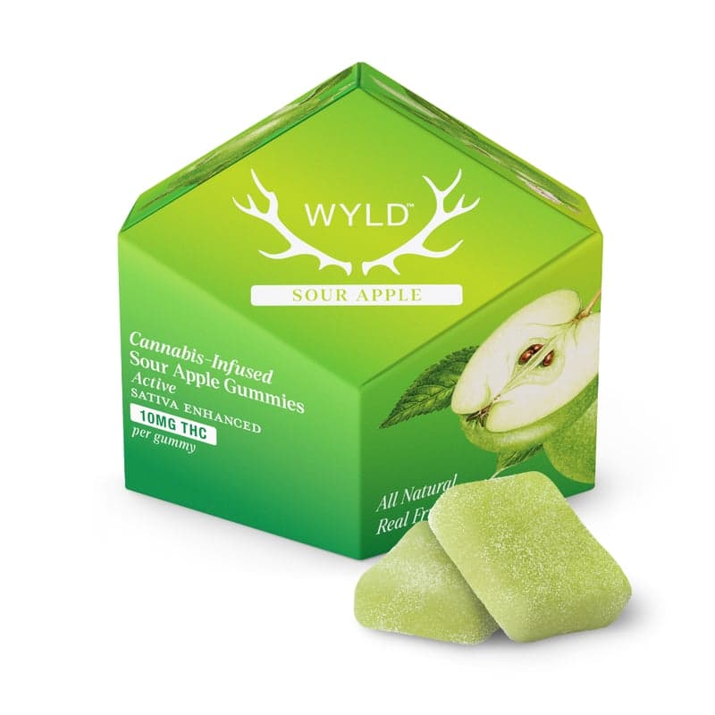 Apple Sour Edibles by Wyld, $18.00
