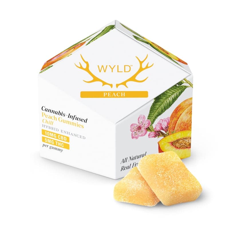 Peach CBD Edibles by Wyld, $21.00