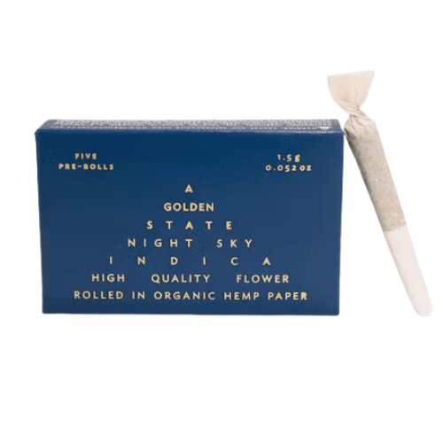 A Golden State Night Sky Mini Golden State Prerolls - 5 Pack 1.5 Grams Pre-Rolls cannabis