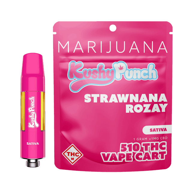 Strawnana Rozay Vape Carts by Kushy Punch, $21.00