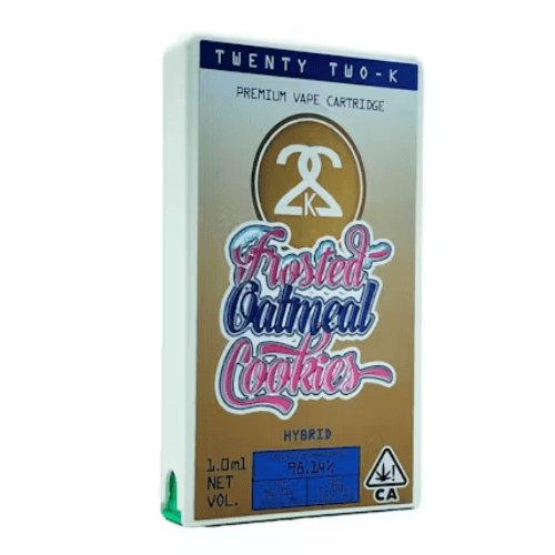 22K Frosted Oatmeal Cookies Vapes - 1 Gram Vape Carts cannabis