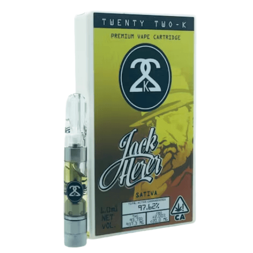 22K Jack Herer Vapes - 1 Gram Vape Carts cannabis