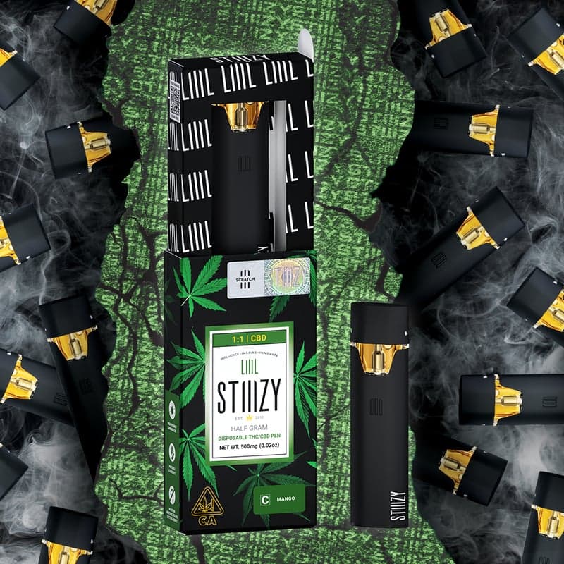 Stiiizy CBD Mango Liiil Disposables - 0.5 Grams Vape Carts cannabis