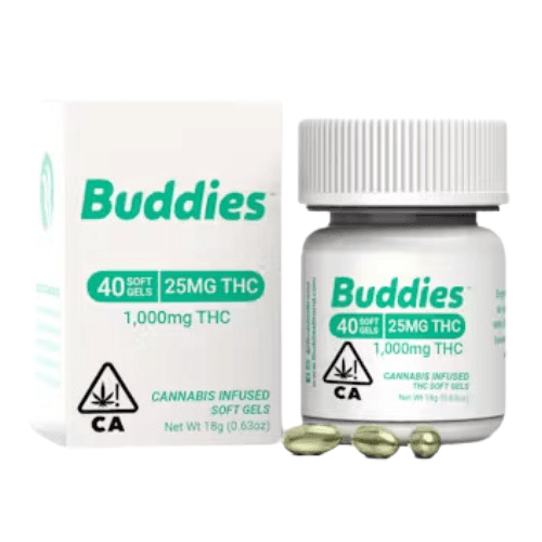 Buddies 25mg 40ct Capsules Tincture cannabis