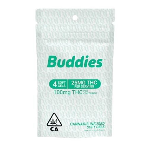 Buddies 25mg 4ct Capsules Tincture cannabis