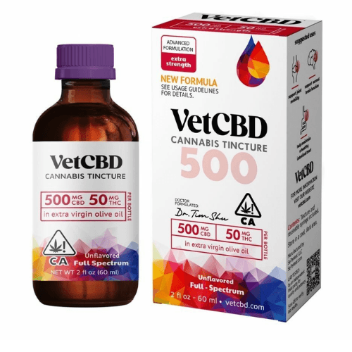 CBD 500mg/ THC 50mg Tincture by Vet CBD, $68.00