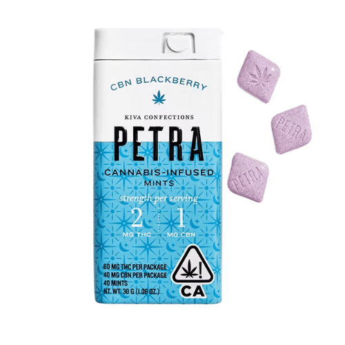 2:1 Blackberry CBN Edibles by Kiva, $19.00