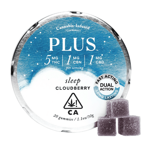 Cloudberry 5:1:1 Sleep Edibles by Plus, $19.00
