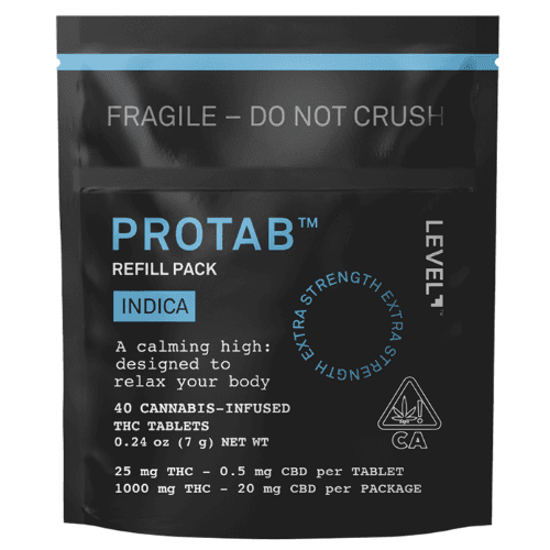 Level Indica Refill Refill Protab Pack Tablingual Tincture cannabis
