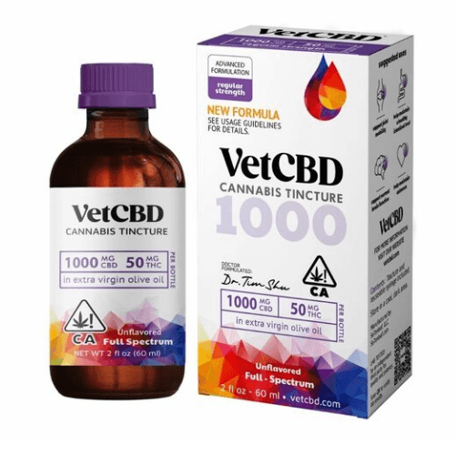CBD 1000mg/ THC 50mg Tincture by Vet CBD, $82.00