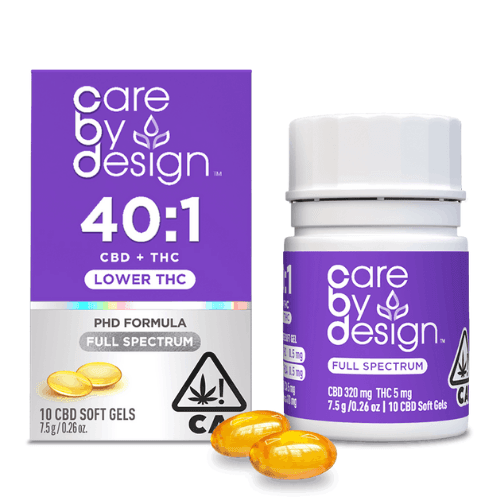 Care by Design 40:1 (10ct) capsules Soft Gels Capsules Refresh Tincture cannabis