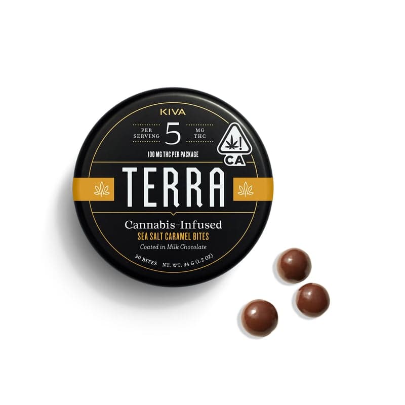 Sea Salt Caramel Edibles by Kiva, $22.00