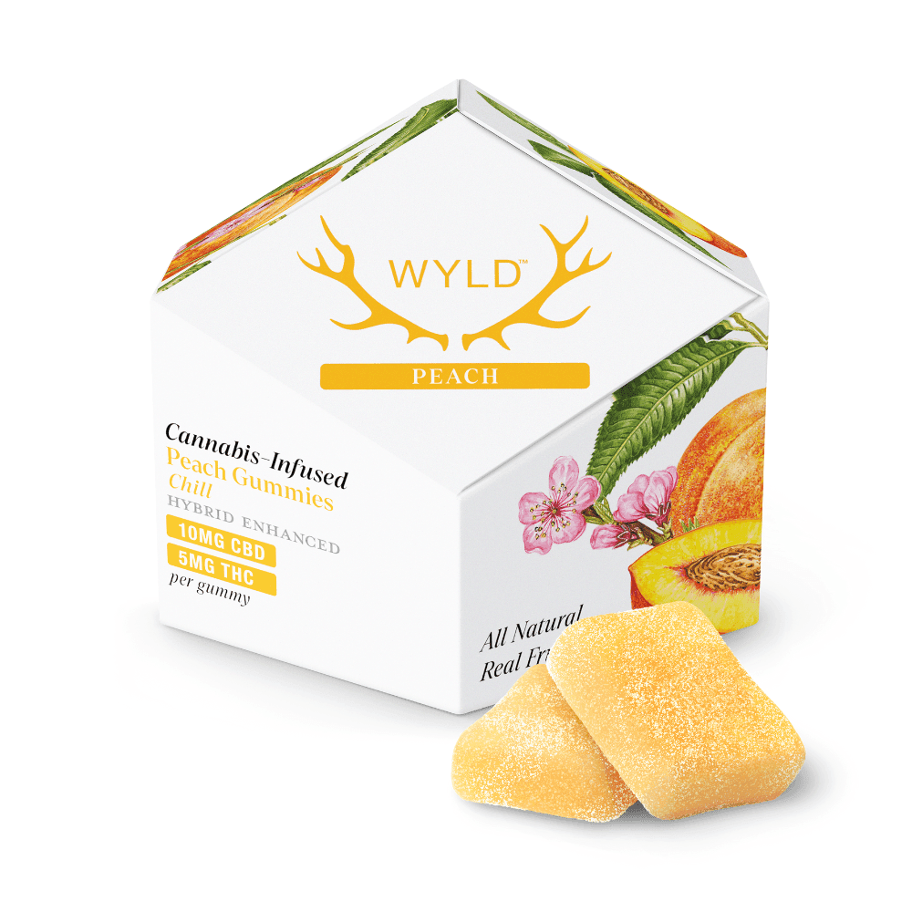 2:1 Peach Edibles by WYLD, $22.00