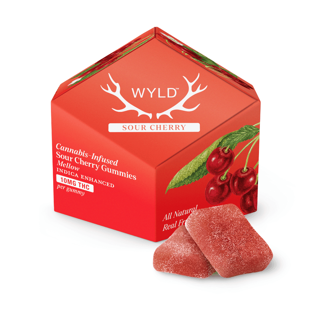 Wyld Cherry Sour Fruit Chews - 100 mg Edibles cannabis